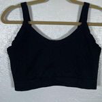 Old Navy  Women XL Black Seamless Sports Bra Light Support Ribbed Athleisure Photo 0