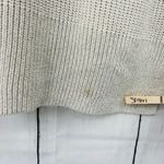 CHAPS  (L) Womens Metallic Cream Knit High Low Hem Sweatshirt Sweater Photo 6