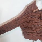 Saltwater Luxe Brown Oversized Sweater Size Large Brown Half-Zip Pullover Photo 5