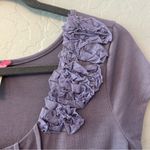 Downeast  Basics purple short sleeve pleated dress with rosette size medium Photo 10