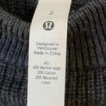 Lululemon Merino Wool Blend Rib Crewneck Charcoal Sweater Photo 7