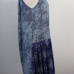 Bensoni Blue Ivory Drape Linen Sleeveless Shift Dress Size 6 Photo 2