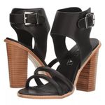 Sol Sana  Tiki Heel Leather Pump Black Size 39 (8.5) Photo 0