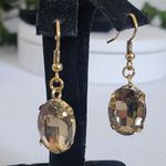 Gold Brooch Pin / Pendant Necklace with Earrings Set Photo 7