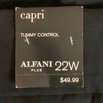 Alfani  Size 22W Plus Size Tummy Control Black Crop Pants. New With Tags Photo 5