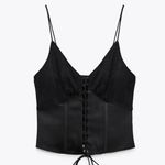ZARA NWOT BLACK BLOGGERS FAV CORSET TOP XS Photo 4