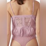 Free People NWT  Dusty Pink Rose Button up lace bodysuit Photo 1