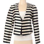 Dolce Vita Anthropologie Blazer Jacket Macyn Striped Open Front Size XS Black Photo 2