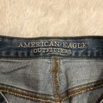 American Eagle Vintage High Rise Two Tone Fringe Button Fly Jeans 4 Photo 7