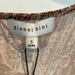 Gianni Bini NWT Paisley Western Chic Smocked Crop Size Small Photo 2