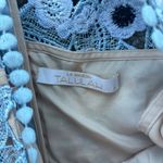 TALULAH LA MAISON  Infatuation Floral Lace Mini Dress Blue Tan Small Photo 9