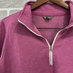 Eddie Bauer Sweatshirt Women Large Purple Active Performance Workout Quarter Zip Photo 1