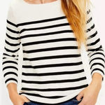 Loft  Women's Top Stripped Boat neck Long‎ Sleeve Cotton XL Coastal Rugby Photo 0