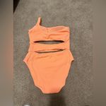 Aerie NWT  Crinkle Cut Out One Shoulder One Piece Swimsuit Coral Size XXL Photo 9