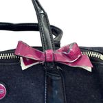 Coach  Signature Wool Stripe Satchel Passion Berry Charcoal F24784 Photo 2