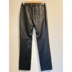 Lafayette 148 New York Manhattan Leather & Stretch Knit Cigarette Pants sz. 4 Photo 3