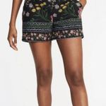 Old Navy Everyday Shorts Black Floral Flat Front Chino Shorts Size 4 Photo 8