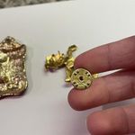 Lot Of 2 Red / Gold Tone Costume Brooch Pins Christmas Holiday 1 Aai / 1 Ballot Photo 10