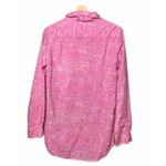 PINK - Victoria's Secret  Pink & White Button Down Pocket Front Pajama Sleep Shirt Photo 1