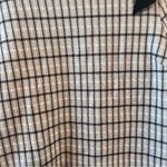 Talbots  Grey Check Knit Long Sleeve Shirt Bow Accent Photo 2