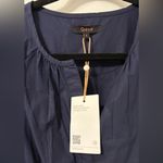 Quince NWT  100% Organic Cotton Black Poplin Tiered Maxi Dress Sz L Photo 3