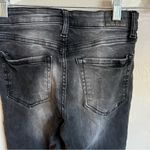 Aeropostale Black Highwaisted Floral Embroidered Raw Hem Jeggings Denim Jeans Photo 4