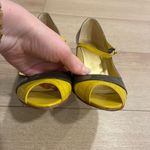 J.Crew  Penelope Mary Jane Patent Leather Heel Gray Blue Yellow Size 9 Photo 4