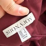 Shona joy NWT  Burgundy Luxe Cocktail Frill Drape Dress Size 4 Photo 6
