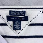 Tommy Hilfiger Womens XL Striped Pima Cotton Blend V-Neck Long Sleeve Sweater Photo 2