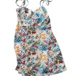 Micas  Adorable Floral Print Mini Dress Adjustable Straps Boho Casual Medium Photo 1