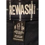 REWASH  High Rise Shorts Comfort Stretch‎ Button Fly Striped Black Size 13/31 Photo 4