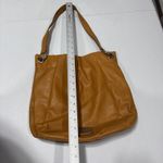 Nine West Large Faux Pebbled Leather Satchel Shoulder Handbag Mustard Yellow Photo 13