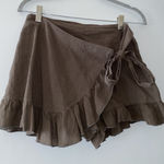 Forever 21 Green Wrap Tie Skort Size M Photo 0