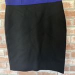 Talbots Wool Sheath Dress Size 12 Blue Black Colorblock Professional Photo 2
