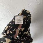 William B Dress Womens 4 Black White Floral Silk Sleeveless V Neck Made USA Photo 9