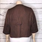 Coldwater Creek  NWT Size 18 Brown & Blue Tweed One Button Sienna Jacket Blazer Photo 3
