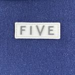 FIVE Women's Navy Blue Long Sleeve Logo Mock Neck Fleece Sweater Top Size S Photo 2