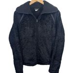 Athleta Jacket Women Size S Black Tugga Sherpa Fleece Full Zip 33019 Active Top Photo 0