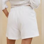 Aerie  Women’s Sz S White‎ New Heights Trouser Fleece Shorts Photo 1