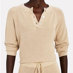 Rails  Piper Tan Long Sleeve Cashmere Blend Henley Sweater Size Large Photo 0