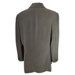 Jones New York 100% Silk Blazer Jacket Suit Brown Silky Satin Feel SZ 16 Lined Photo 6