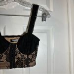 Missguided  Black/Nude Lace Front Clasp Bustier Bralette Top size US 2P Photo 5