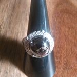 Matrix Shungite Stainless Steel Ring (Size 8) Photo 6