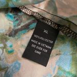 A Byer A.Byer Y2K Satiny Women's XL Sleeveless Asymmetric Ruffle Blue Green Top Blouse Photo 6