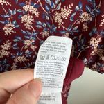 Madewell Womens Button Back Burgundy Floral Dress Antique Flora Sz XS Boho Fall Photo 12