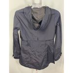 Cole Haan Cole‎ Haan Packable Hooded Raincoat Navy Gold Button Size S Photo 5