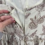 Vestique Dress Women M NWT Cream Brown Lace Cottage Floral Midi Spring Garden Photo 6