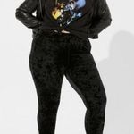 Torrid 0 Black Ankle Crush Velvet Leggings with Pockets Size Large 12 Photo 0
