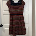 Anthropologie  Sparrow Sweater Dress Striped Fair Isle Short Sleeves Lace Medium Photo 4
