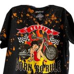 Betty Boop Vintage  “Born To Rule” Motorcycle Graphic Crop Top Women’s Large NWOT Photo 0